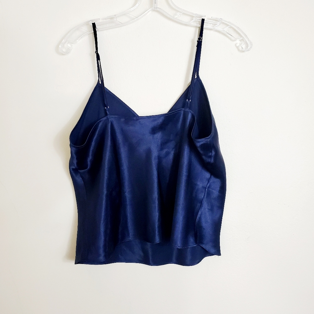 Satin Navy Cropped‎ Cami